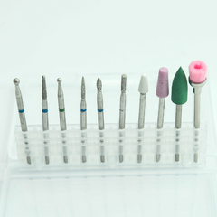 FRESAS PARA TORNO DE MANICURIA UÑAS ESCULPIDAS SET X10 en internet