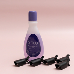 COMBO REMOVEDOR UV 120 ML XULU + BROCHES P/REMOVEDOR ESMALTE - comprar online