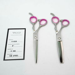 COMBO TIJERAS IZQ (PARA ZURDOS) VIGGO CORTE Y PULIR 6 V104 - comprar online