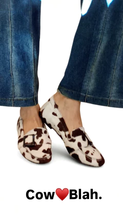 Art 204 Monaco mocasín de pelo animal print y vaca - Blah. Shoes