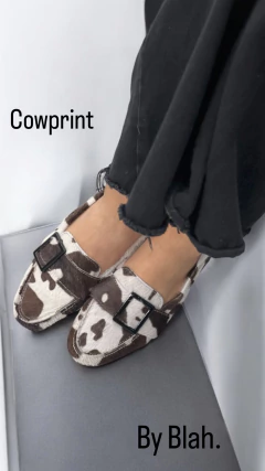 Art 204 Monaco mocasín de pelo animal print y vaca en internet