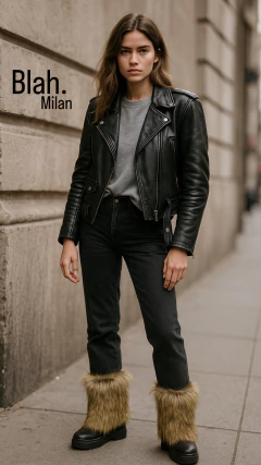 Imagen de Art 7070 Alaska Botas con plataforma de cuero y pelo