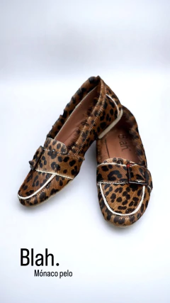 Art 204 Monaco mocasín de pelo animal print y vaca - comprar online