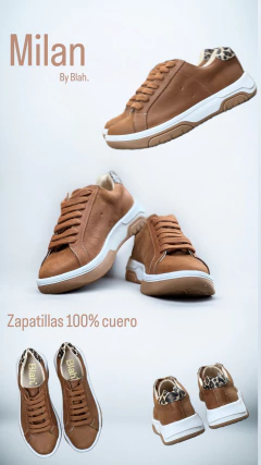 Zapatillas de cuero Milan art 4040-1 en internet