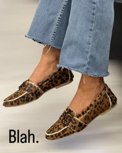 Art 204 Monaco mocasín de pelo animal print y vaca - Blah. Shoes