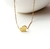 COC1009 Collar corazón pasante en Acero Quirúrgico Dorado - comprar online