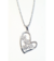 COC1032 Collar Corazón con flores de Acero Quirúrgico 316L - comprar online