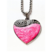 COC1024 Collar Corazón Fucsia en Acero Quirúrgico 316L. - Analia Joyas