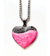 COC1024 Collar Corazón Fucsia en Acero Quirúrgico 316L. en internet