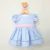Vestido Infantil Candy Color Galinha Pintadinha Azul Rosa 1 Ano