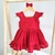 Vestido Infantil Luxo Laise Vermelho Natal 1 ano 