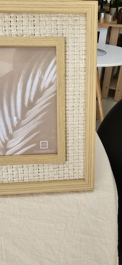 PORTARETRATO MADERA RATAN - comprar online