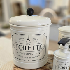 SET DE BAÑO VINTAGE CREMA - tienda online