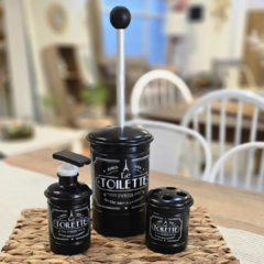 SET BAÑO VINTAGE NEGRO