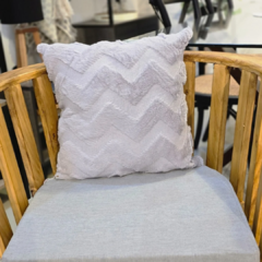 ALMOHADON PIEL ZIG ZAG