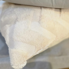 ALMOHADON PIEL ZIG ZAG - Enamorart
