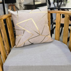 ALMOHADON GEOMETRICO CON DORADO