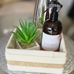 CANASTO DE MADERA Y FIBRA - comprar online