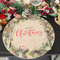 INDIVIDUAL-PLATO DE SITIO PAPEL NAVIDEÑO - Enamorart