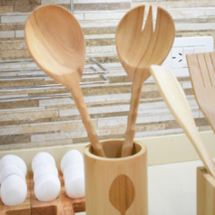 PORTA CUBIERTO BAMBOO CIRCULAR - comprar online