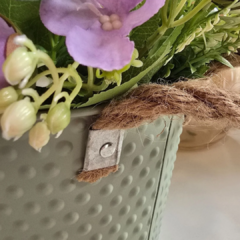 MACETA TEXTURADA CON MANIJAS RUSTICAS - Enamorart