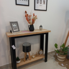 MESA RECIBIDORA NEGRO Y PARAISO