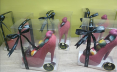 19x8x15,5 caja crystal Zapato de chocolate mujer grande (10 u) - comprar online