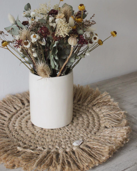 Centro de mesa tejido