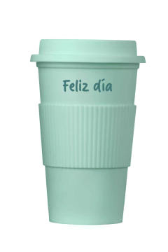 Vaso con tapa FLOW - Feliz día- - comprar online