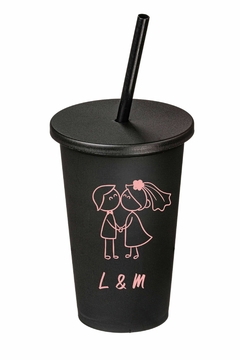 Imagen de Vaso con sorbete personalizado x 30u