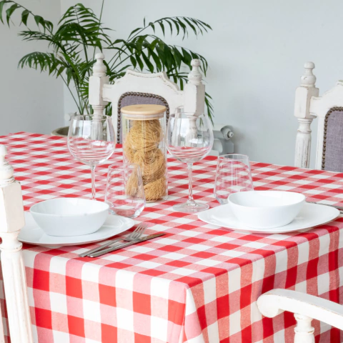 Mantel Tusor PICNIC RED - 160X200 / 160x250 - comprar online