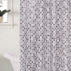 Cortina Baño ELIPLAST - C/PROTECTOR Y GANCHOS - comprar online