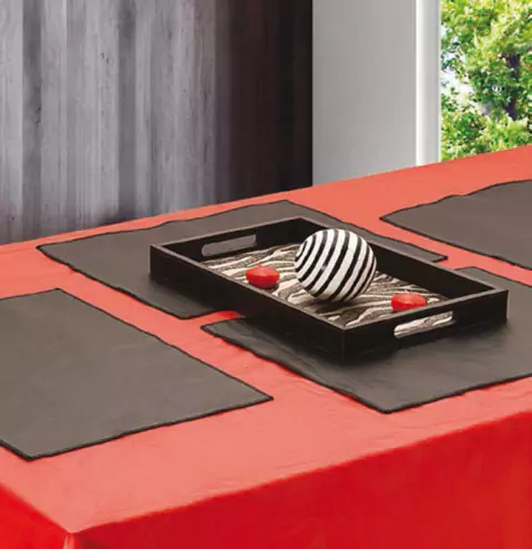 Individual Ecocuero 35 x 45 cm - Negro Vacanza