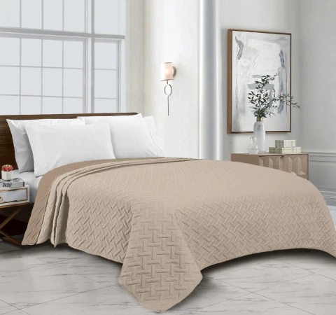 Cubrecama Bitono 1 Plaza y Media 160x240 cm - Microfibra Reversible y Lavable - comprar online