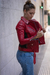 Campera Cuero Legitimo combinada "RR2"