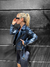 Campera Eco Cuero Classic Biker Azul "Cb2"