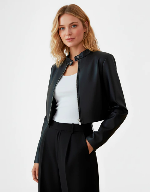 Chaqueta Cuero Ecologico Maverick "MV" - comprar online