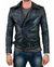 Campera Chris Ever Cuero Legitimo Total Black "EB6"