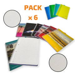 cuadernos universitarios pack de 6 unidades