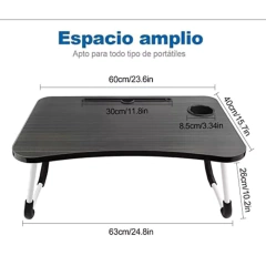 Bandeja para cama plegable desayuno porta vaso - Pachos