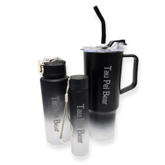 Botella 3 Pzs Deportiva Vaso Plastico Agua Sport Bazar en internet