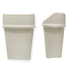 Tacho Cesto Basura Papelero Vaiven Cocina Plastico Blanco - pachos