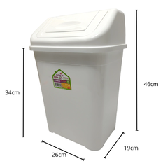 cesto Tacho Basura Vaiven 20 Lts Cocina Plastico Blanco - comprar online