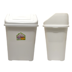 cesto Tacho Basura Vaiven 20 Lts Cocina Plastico Blanco - pachos