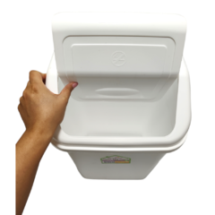 Tacho cesto Basura Vaiven 20 Lts Cocina Plastico Blanco - tienda online