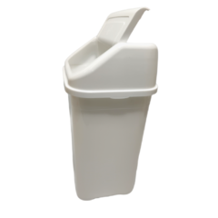 Imagen de Tacho cesto Basura Vaiven 20 Lts Cocina Plastico Blanco