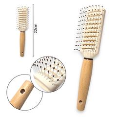 Cepillo pelo recto mango madera regaleria