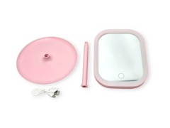 Espejo Luz Led Recargable Usb Mesa Maquillaje 3 Intensidades - pachos