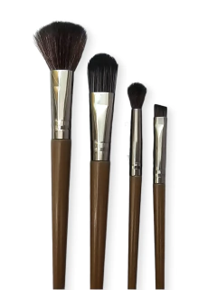 cosmetica Set Brochas Pinceles 4 Piezas Maquillaje - pachos