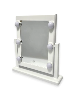 Espejo Hollywood Maquillaje Led 6 Focos A Pila Cosmetica - comprar online